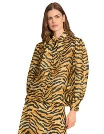 Hunter Bell Tess Blouse Tiger at Hunter Bell NYC