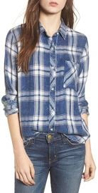 Hunter Plaid Button-Front Shirt at Amazon