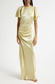 Huntleigh Side Ruched Silk Blend Gown at Nordstrom