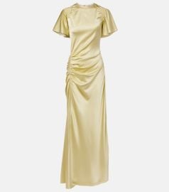 Huntleigh ruched silk-blend satin gown at Mytheresa