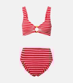 Hunza G Nadine striped crinkled bikini at Mytheresa
