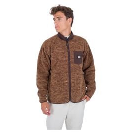 Hurley Woodland Burrito full zip sweatshirt Brown Dressinn at Dressinn