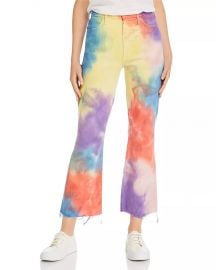 Hustler Tie-Dye Ankle Fray Flared Jeans in Mystical AF at Bloomingdales