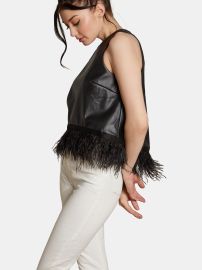 Hutch Black Vegan Leather Jojo Top Verishop at Verishop