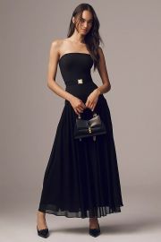 Hutch Carmel Strapless Belted Drop Waist Maxi Dress at Anthropologie
