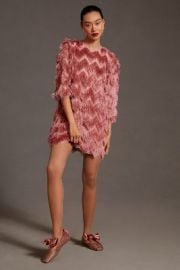 Hutch Fringed Chevron Dress at Anthropologie