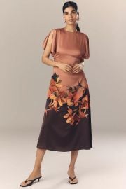 Hutch Raven Short Sleeve Crew Neck Midi Dress at Anthropologie