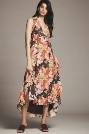 Hutch Velva Sleeveless Collared Wrap Midi Dress4 at Anthropologie