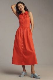Hutch Vivian Sleeveless Midi Shirt Dress at Anthropologie