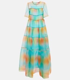 Hyacinth tiered maxi dress in multicoloured - Staud at Mytheresa