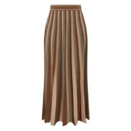 Hypnotic Midi Skirt Metallic Green Stripe Online Zimmermann at Zimmermann