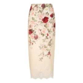 Hypnotic Pencil Skirt Cream Cascade Online Zimmermann at Zimmermann