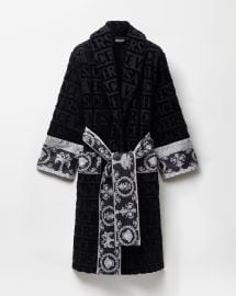 I Baroque Bathrobe Black VERSACE US at Versace