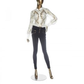 I.D. Sarrieri Lace Button Up Bodysuit at Janet Mandell