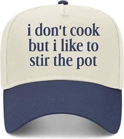 I Don't Cook But I Like to Stir The Pot Vintage Trucker Hat | Premium Snapback Baseball Hat for Men & Women at Amazon