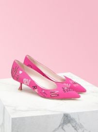 I Love Vivier Funny Love Pumps in Fabric at Roger Vivier