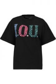 I O U embellished cotton-jersey sweatshirt at The Outnet