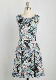 I Rest My Grace Dress in Palms at ModCloth