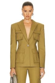 ILA Kelly Cargo Pocket Blazer in Khaki FWRD at FWRD