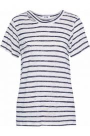 ILES CUTOUT STRIPED SLUB JERSEY T-SHIRT at The Outnet