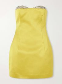 ILKYAZ OZEL Noelie embellished satin mini dress at Net a Porter