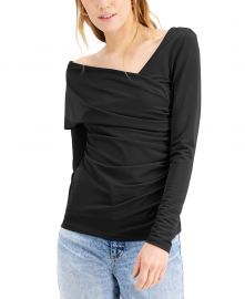 INC Asymmetrical Ruched Top at Macys