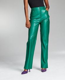 INC International Concepts Ade Samuel for INC Womens Pleather Straight-Leg Pant Created for Macys Reviews - Pants Capris - Women - Macys at Macys