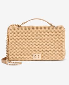 INC International Concepts Ajae Flap Straw Crossbody Exclusively at Macys - Macys at Macys