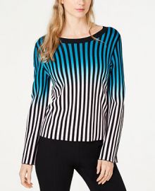 INC International Concepts I N C  Petite Ombr eacute -Stripe Pullover Sweater  Created for Macy s    Reviews - Sweaters - Women - Macy s at Macys