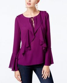 INC International Concepts I N C  Petite Ruffled Bell-Sleeve Top  Created for Macy s   Reviews - Tops - Petites - Macy s at Macys