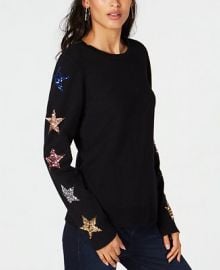 INC International Concepts I N C  Sequin-Star Sweater  Created for Macy s   Reviews - Sweaters - Women - Macy s at Macys