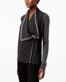 INC International Concepts I N C  Waffled Zip Completer Sweater  Created for Macy s Women -  Sweaters - Macy s at Macys