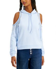 INC International Concepts INC Cold-Shoulder Fringe Hoodie  Created for Macy s   Reviews - Tops - Women - Macy s at Macys