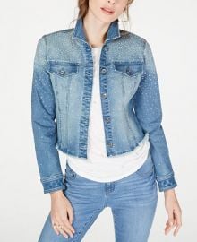 INC International Concepts INC Cropped Rhinestone Jean Jacket Created for Macys   Reviews - Jackets  Blazers - Plus Sizes - Macys at Macys