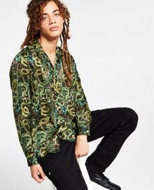 INC International Concepts INC International Conceptsreg Mens Regular-Fit Snake-Print Camp Shirt Created for Macys   Reviews - Casual Button-Down Shirts - Men - Macys at Macys