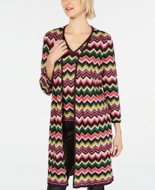 INC International Concepts INC Petite Open-Front Chevron-Knit Cardigan Created for Macys - Macys at Macys