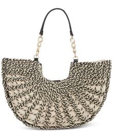 INC International Concepts Ivah Extra-Large Woven Straw Chain Tote Created for Macys - Macys at Macys