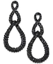 INC International Concepts Jet-Tone Pavé Linked Drop Earrings at Macys