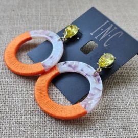 INC International Concepts Jewelry Inc International Concept Women Earrings Hoops Resin Orange Color Ear Jewelry Poshmark at Poshmark