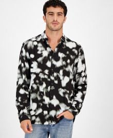 INC International Concepts Mens Ethereal Long Sleeve Button-Front Camp Shirt Created for Macys - Macys at Macys