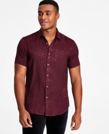 INC International Concepts Mens Luca Regular-Fit Leopard-Print Shirt Created for Macys - Macys at Macys