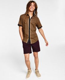 INC International Concepts Mens Regular-Fit Geo-Print Shirt Created for Macys - Macys at Macys