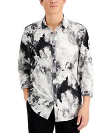 INC International Concepts Mens Regular-Fit Smoke Dye-Print Shirt Created for Macys - Macys at Macys