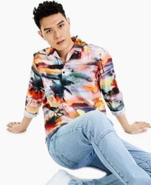 INC International Concepts Mens Tropical Landscape Print Shirt Created for Macys  Reviews - Casual Button-Down Shirts - Men - Macys at Macys