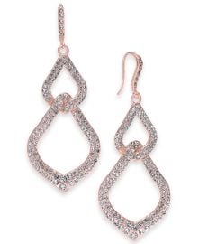 INC International Concepts Pavé Interlocking Linear Drop Earrings at Macys