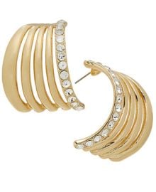 INC International Concepts Pav Multi-Row Half Hoop Earrings Created for Macys - Macys at Macys