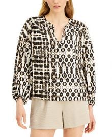 INC International Concepts Petite Batik-Print Peasant Top Created for Macys  Reviews - Tops - Petites - Macys at Macys