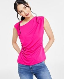 INC International Concepts Petite Draped Sleeveless Top Created for Macys - Macys at Macys