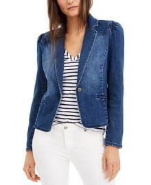 INC International Concepts Petite Puff-Sleeve Denim Blazer Created for Macys - Macys at Macys