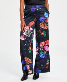 INC International Concepts Petite Wide-Leg Satin Pants Created for Macys - Macys at Macys